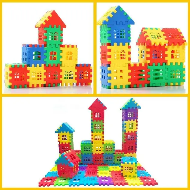 FTAFAT Happy House Building Blocks, Learning/Educational Puzzle Toy,Best Gift for Kids (Multicolor) - Image 4
