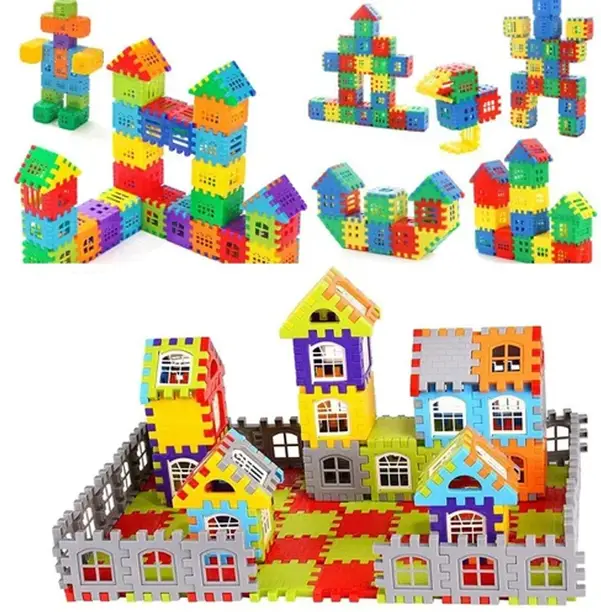 FTAFAT Happy House Building Blocks, Learning/Educational Puzzle Toy,Best Gift for Kids (Multicolor) - Image 3
