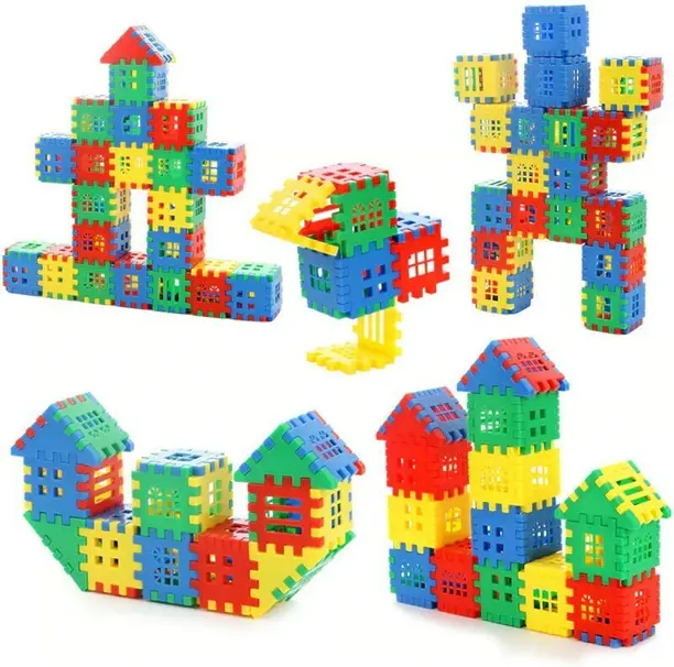 FTAFAT Happy House Building Blocks, Learning/Educational Puzzle Toy,Best Gift for Kids (Multicolor) - Image 2