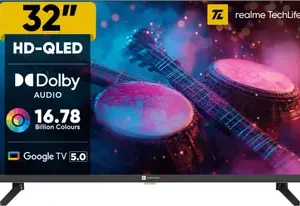 realme TechLife 80 cm (32 inch) QLED HD Ready Smart Google TV 2025 Edition  (32HDGQRDDAQ)